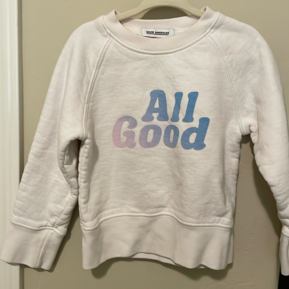 Good American Youth Crewneck Pullover Sweatshirt